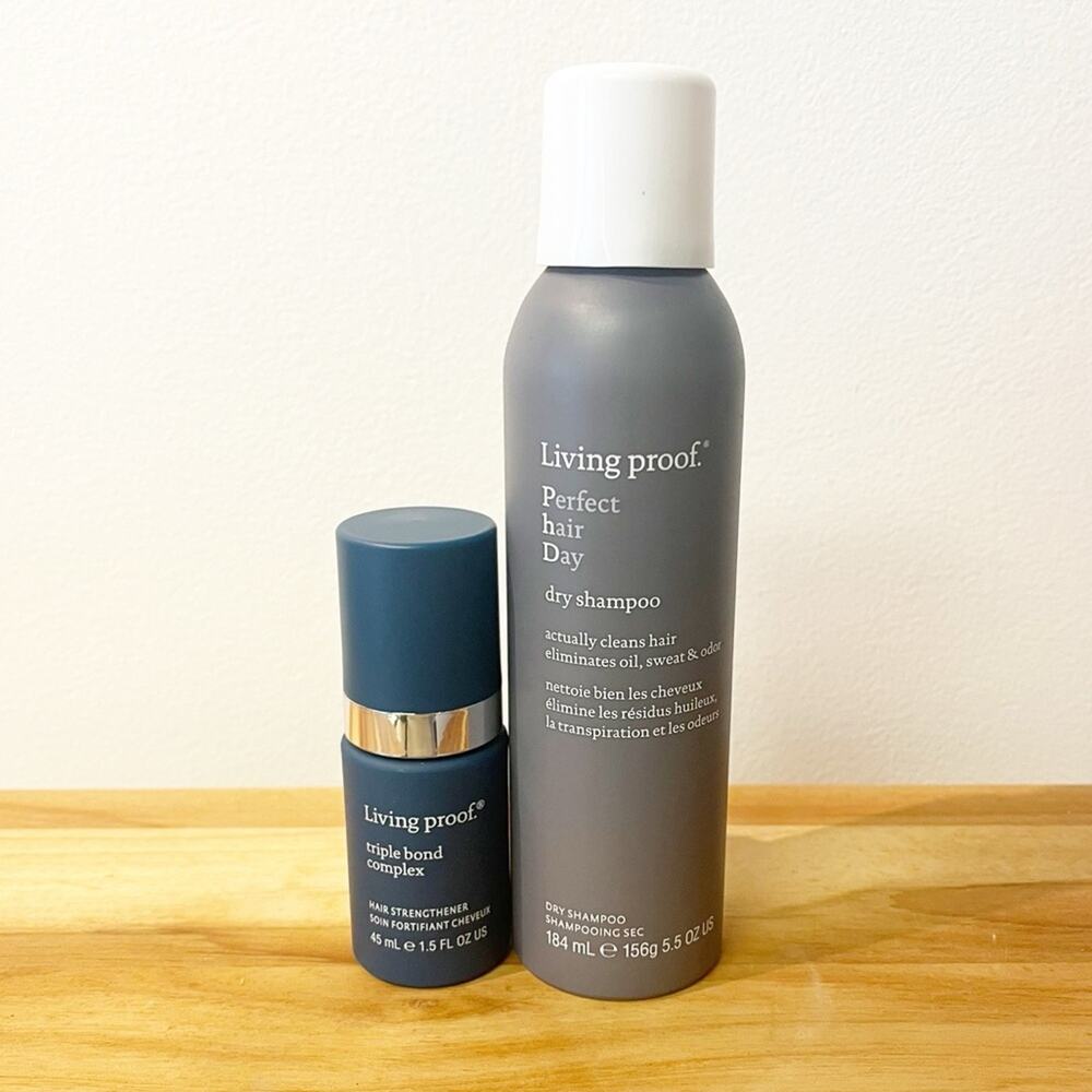 New! LIVING PROOF Bundle of Two Hair Products: Dry Shampoo / Triple Bond Complex